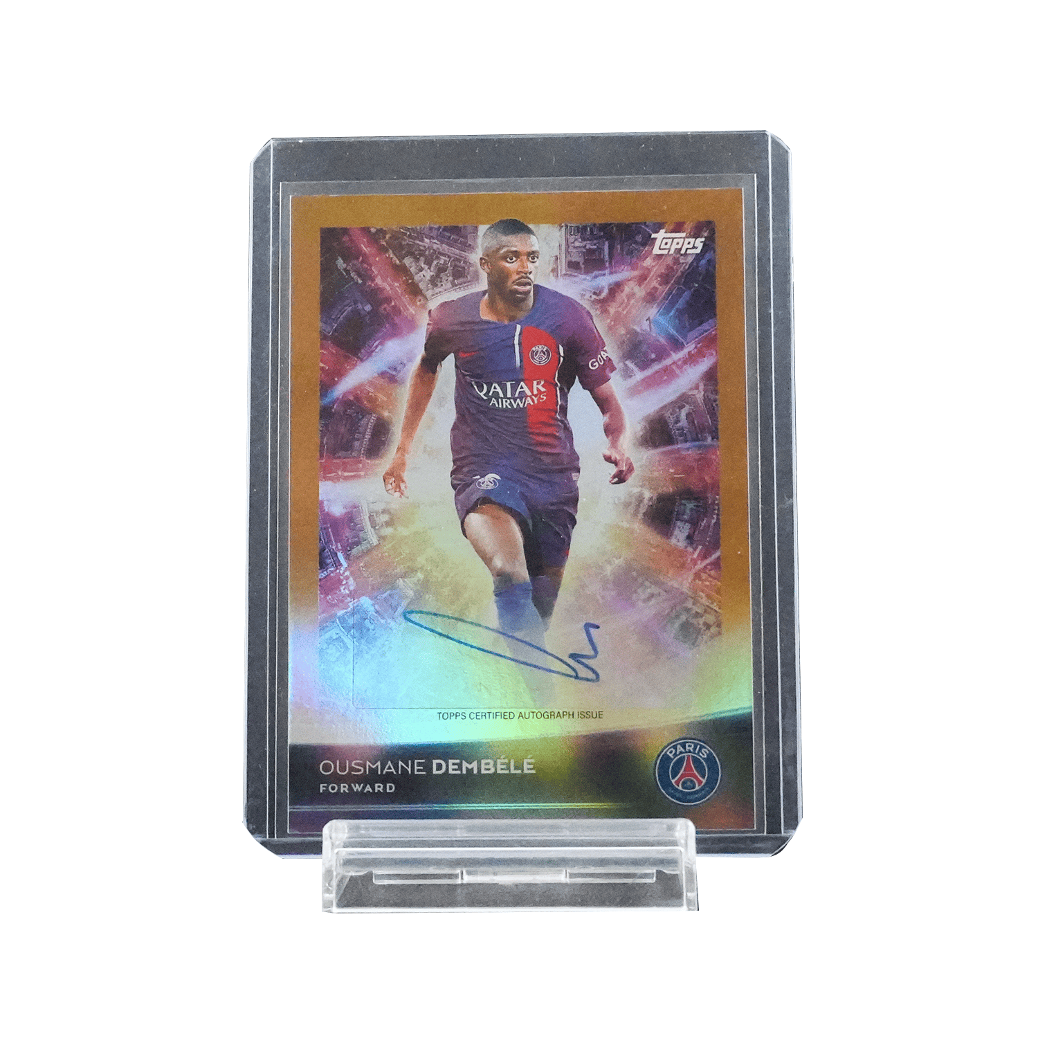 Ousmane Dembele Topps Team Set PSG 2023/24 Gold Refractor 1/1