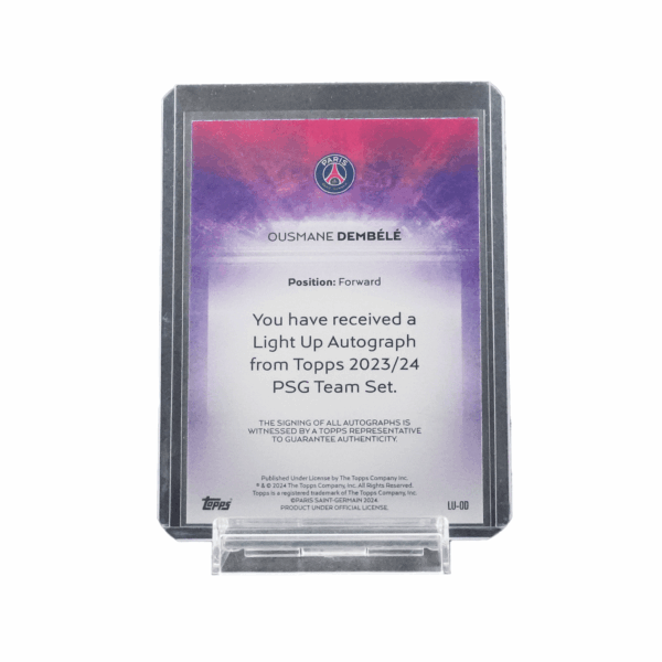 Ousmane Dembele Topps Team Set PSG 2023/24 Gold Refractor 1/1 – Image 2